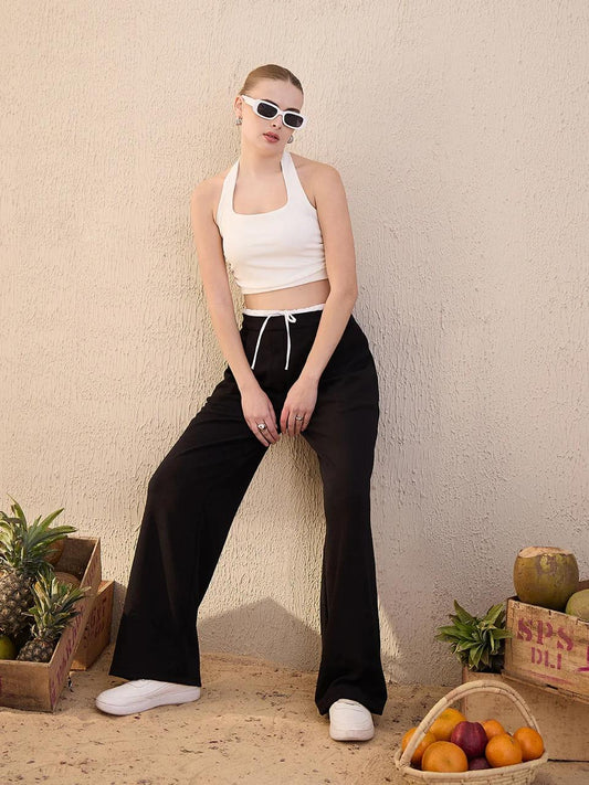 Contrast Waistband Trouser